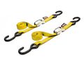 Powertye 1in X 5 5ft Cam Buckle Tie-downs W S-hooks 400 Lb Wll 1 200 Breaking Strength - Yellow Pair 