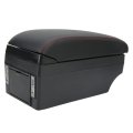 Usb Charging Armrest Storage Box Center Console Organizer With 7 Ports Artificial Leather Replacement For I20 