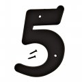 Hy-ko Products 30205 Plastic House Number 5 Five 6 High Black 1 Piece 
