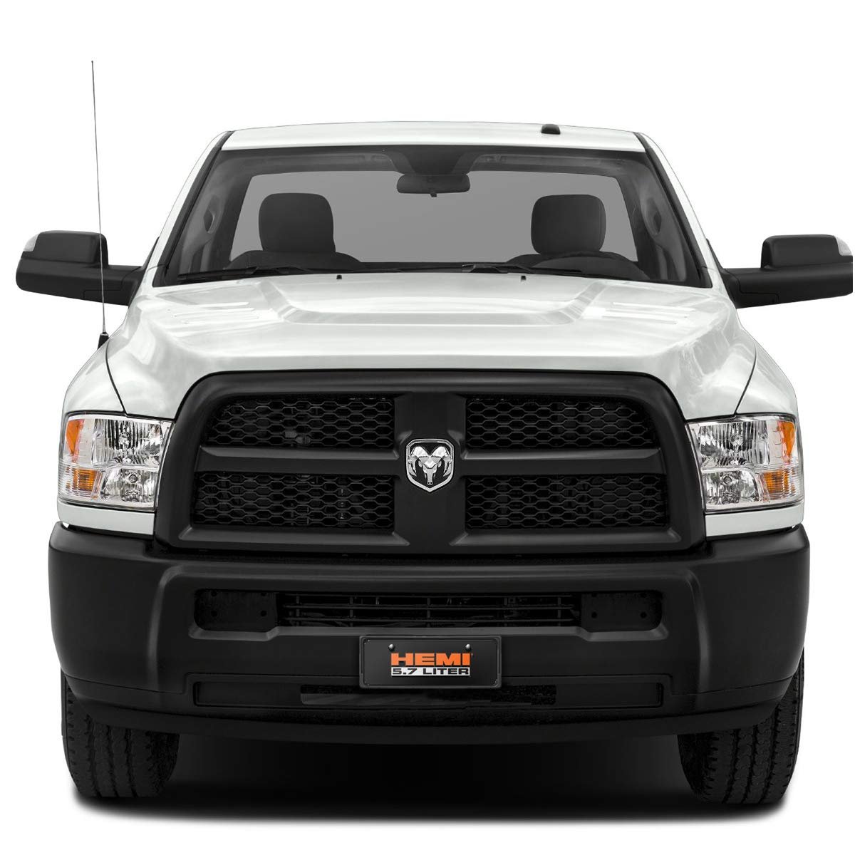 Hemi 5 7 Liter 3d Logo 12 X 4 25 European Look Black Half-size Stainless Steel License Plate