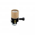 Leviton 9805-a Medium Base One-piece Candle Sockets Incandescent Phenolic Lampholder Brown 