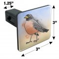 Robin Watercolor Northeastern Bird Tow Trailer Hitch Cover Plug Insert