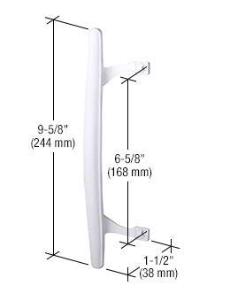 Crl C1196 White Inside Pull 6-5 8 Screw Holes
