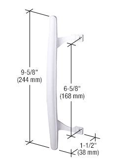 Crl C1196 White Inside Pull 6-5 8 Screw Holes