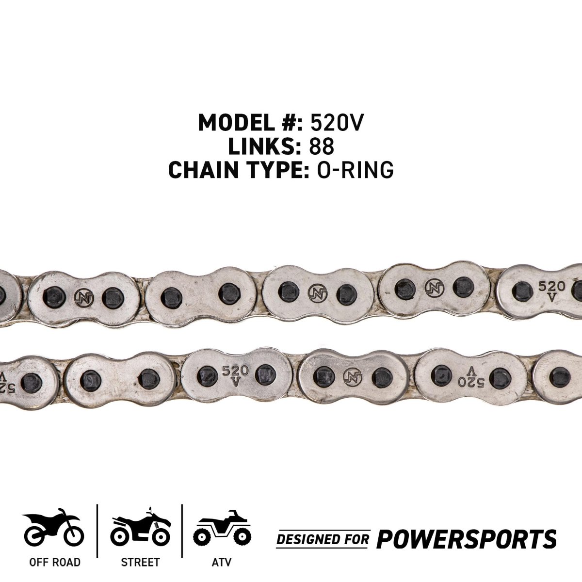Niche Drive Sprocket Chain Combo For Honda Atc200x Front 12 Rear 40 Tooth 520v O-ring 88 Links