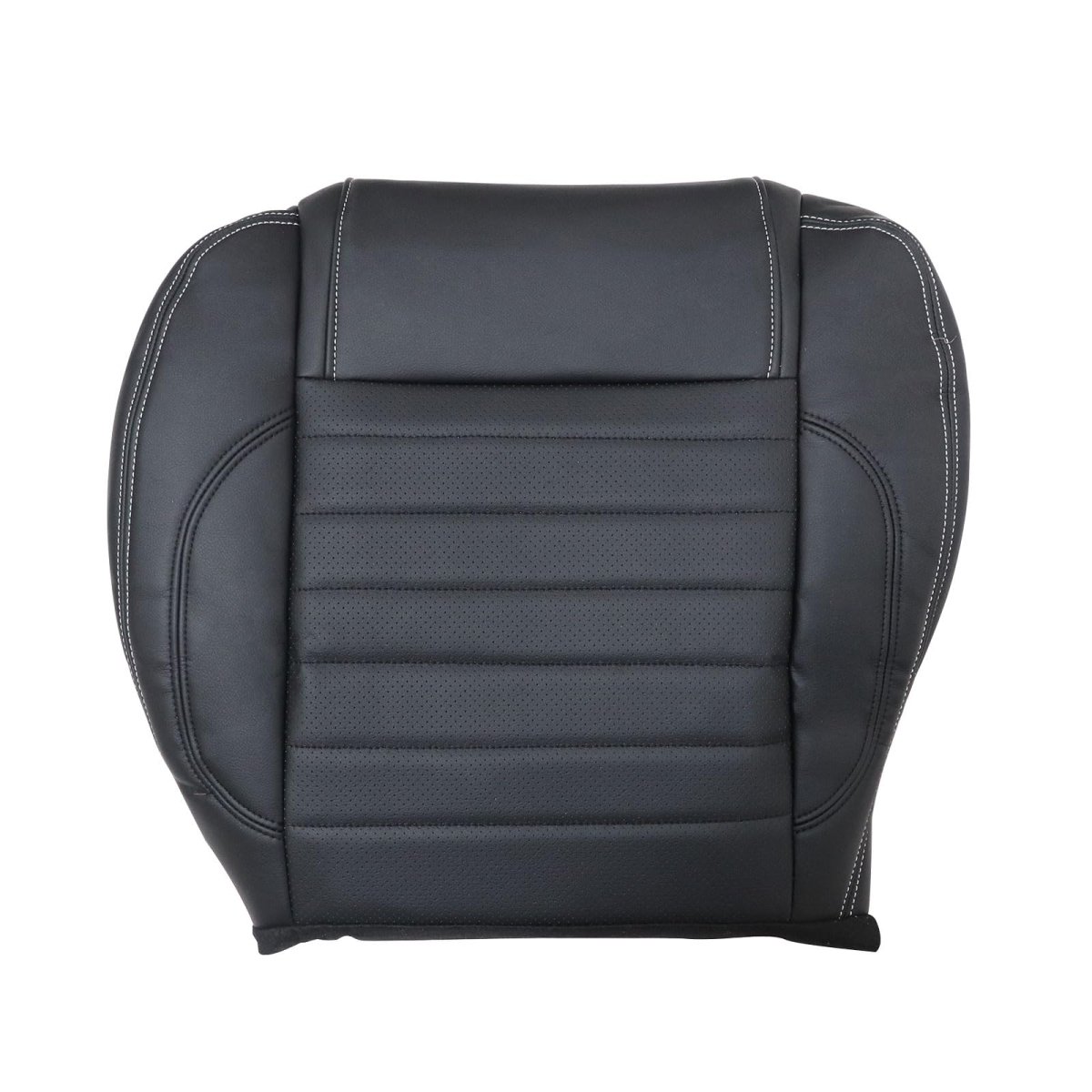 Driver Bottom Top Perforated Leather Seat Covers Black For Ford Mustang 2010 2011 2012 2013 2014