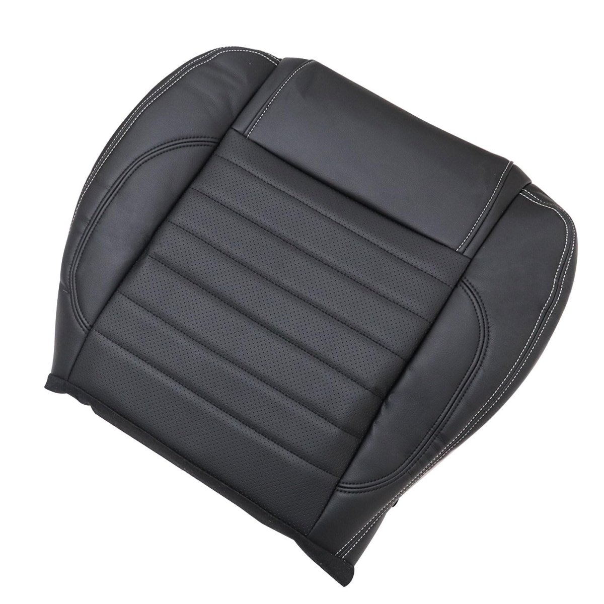 Driver Bottom Top Perforated Leather Seat Covers Black For Ford Mustang 2010 2011 2012 2013 2014