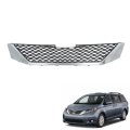 Antuko Front Bumper Radiator Grille Chrome With Black Grill Replacement For 2011-2017 Sienna 