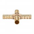 Uxcell 8mm Or 5 16 Id Brass Barb Splicer Fitting 4 Ways Cross Air Gas Water Fuel