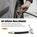 Uxcell 1pcs 10cm 3 94 Tire Valve Connect Pipe W Gas Nozzle Caps Air Chuck Inflator Compressor Pump Extension Rubber Hose Set