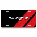 Ipick Image Made For Dodge Srt Carbon Fiber Look Red Stripe Graphic Special Aluminum Metal License Plate