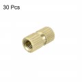 Uxcell Knurled Threaded Insert M4 X 12mm L 6 4mm Od Female Thread Brass Embedment Nuts Pack Of 30