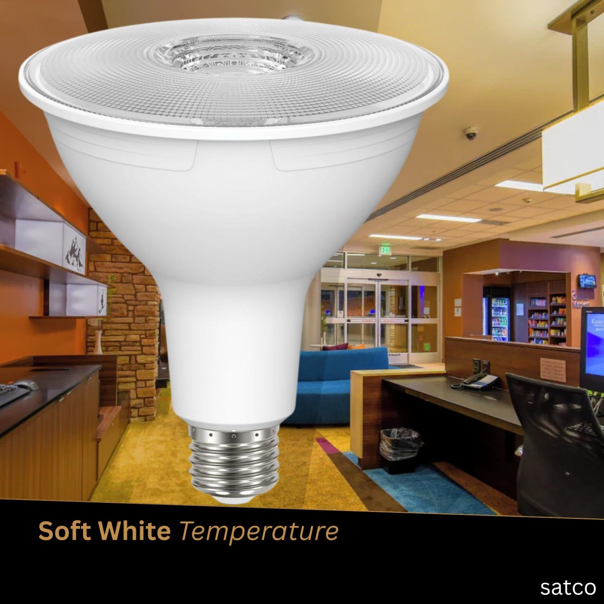Satco Led R38 Lamp 11 5w 90w Equivalent 3000k Soft White 90 Cri 40a Beam Angle Dimmable Medium Base 120v Clear Finish A Bulbs A