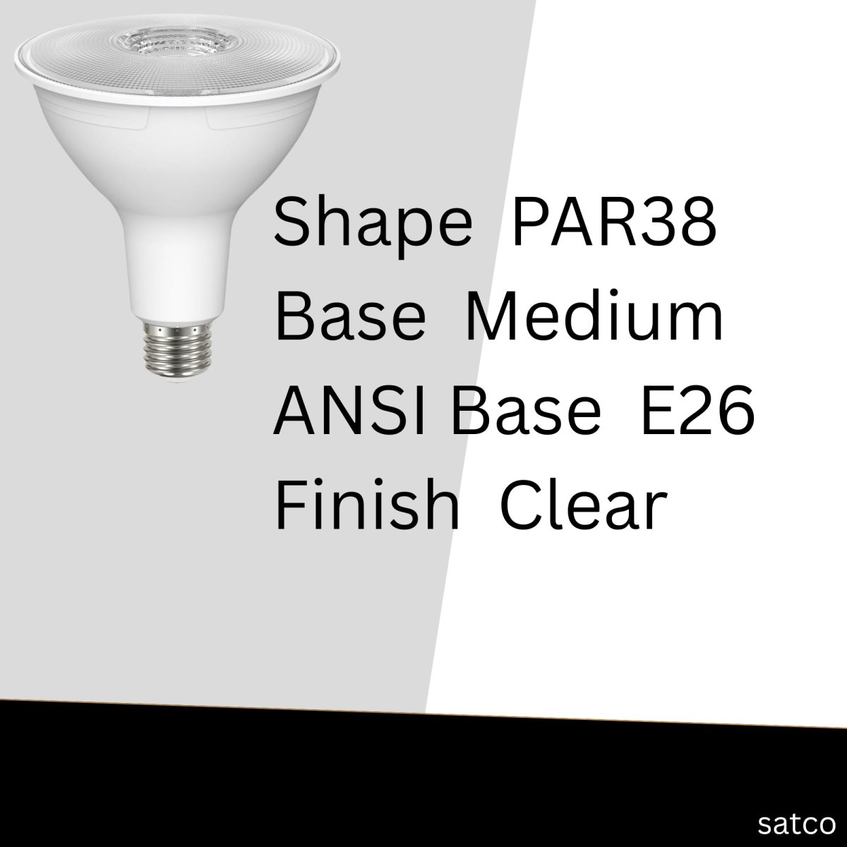 Satco Led R38 Lamp 11 5w 90w Equivalent 3000k Soft White 90 Cri 40a Beam Angle Dimmable Medium Base 120v Clear Finish A Bulbs A