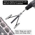 Engine Cylinder Hone Deglazer 2 Inches To 6-1 Adjustable 4 Long Blade With100 220 400 Grit Stones Piston With Black Case