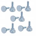 M5x16mm Flat Knurled Head Fully Threaded Thumb Screws Bolts Fastener 10pcs 