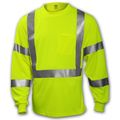Tingley Rubber S75522 Class 3 Long-sleeved T-shirt With Pocket Medium Lime Green 