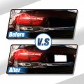X Autohaux 2pcs License Plate Frame Metal Stainless Steel Front Rear Car Tag Cover Rust Proof Mirror Polish Holder With Screws