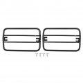 Qiilu Turn Signal Light Grilles 1 Pair Side Protect Guards Black Grille Cover Fit For Jeep Wrangler Tj 1997-2006