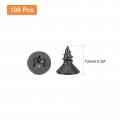 Uxcell 100pcs Flat Head Torx Screws M4 X 10mm 304 Stainless Steel Countersunk Self Tapping Anti-theft Wood Tamper Resistant Fit