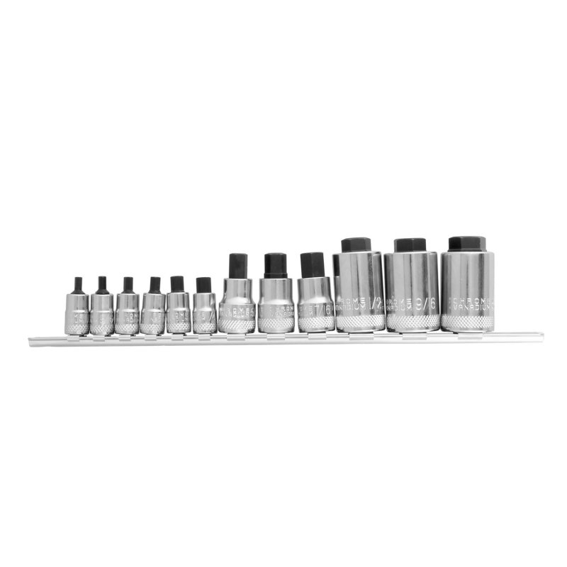Abn Allen Socket Set 12-piece Sae 4in 3 8in 1 2in Drive Hex And Organizer Rack