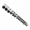 Abn Allen Socket Set 12-piece Sae 4in 3 8in 1 2in Drive Hex And Organizer Rack