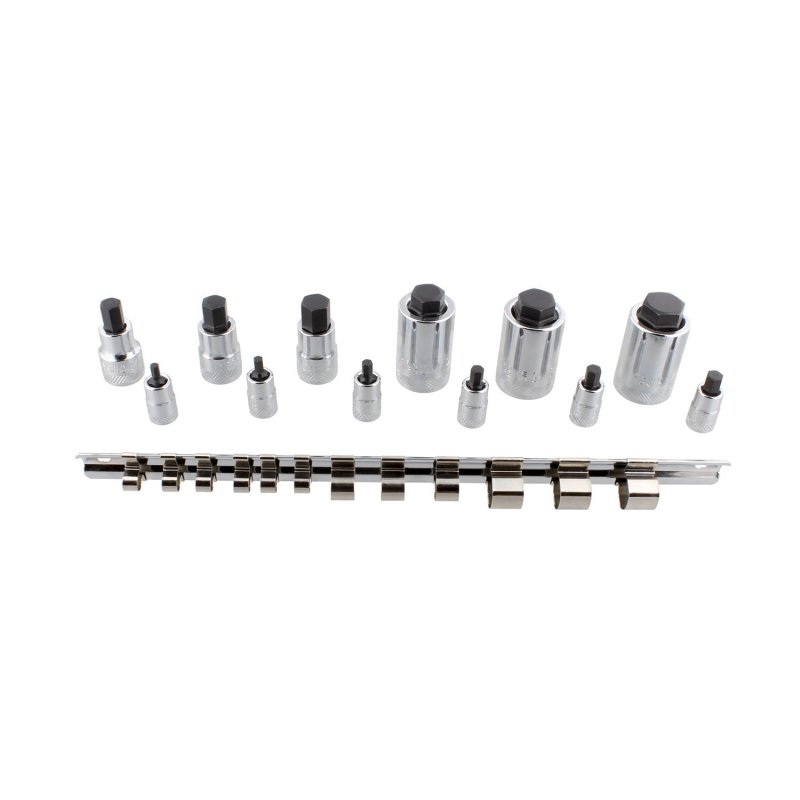 Abn Allen Socket Set 12-piece Sae 4in 3 8in 1 2in Drive Hex And Organizer Rack
