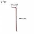 Uxcell 5mm Ball End Hex Key Wrench L Shaped Long Arm S2 Steel Repairing Tool Metric 2 Pcs