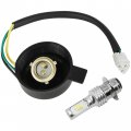 Caltric Left Or Right Headlight Socket And Led Bulb Compatible With Yamaha Yfz450le Limited 2004-2008
