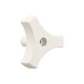 Jr Products 20165 Tri-lug Window Knob 9 16 White 