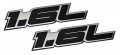 Erpart 1 6l Liter Embossed Black On Highly Polished Silver Real Aluminum Auto Emblem Badge Nameplate Compatible With Nissan