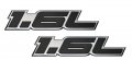 Erpart 1 6l Liter Embossed Black On Highly Polished Silver Real Aluminum Auto Emblem Badge Nameplate Compatible With Nissan