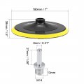 Uxcell 7 Hook And Loop Backing Pad Sanding Polishing Backer Plate With M14 Drill Adapter For Random Orbit Sander Polisher