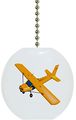 Yellow Airplane Plane Solid Ceramic Fan Pull 