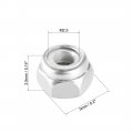 Uxcell Hex Lock Nuts M2 5 X 0 45mm Stainless Steel Nylon Insert Self-locking For Fasteners 50pcs Silver Tone
