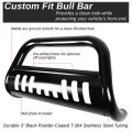Auto Dynasty For Ford Super Duty 3rd Gen 3 Inches Black Bull Bar 6 Chrome Housing Smoked Lens Fog Lights