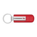 Dodge Charger R T Red Pu Leather Strap Silver Metal Bar Key Chain Official Licensed