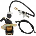 M Mati Rear Brake Caliper Master Cylinder Hose Assy For Yamaha 1995-2005 Wolverine 350 4x4 Yfm350f 1uy-2580w-01-00
