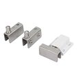 Cabinet Shower Door Pivot Hinges Magnetic Catch Latches Glass Clamps 2 Sets 