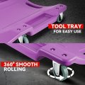 Auto Dynasty 40 Inches Mechanic Creeper Automotive Garage Repair Low Profile Under Car Rolling With Padded Headrest Plastic