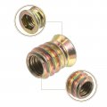 Uxcell M10x50mm Hanger Bolts 16pcs 30mm Wood Dowel Screw Self-tapping With M10x20mm Threaded Insert Nuts Interface Hex Socket