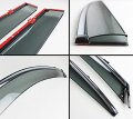 Jdm Vip Style Smoke Tinted Window Visor Rain Guard W Clips Chrome Trim Compatible For 2014-2022 Infiniti Q50 All Models