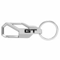 Ipick Image Compatible With Ford Mustang Gt Silver Carabiner-style Snap Hook Metal Key Chain