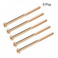 Uxcell M8x150mm Furniture Screw Hex Socket Machine Screws Zinc Plated Fasteners Bolts Half Thread Carbon Steel 5pcs