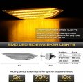 2011-2014 Porsche 958 1 Cayenne Clear Lens Amber Led Front Bumper Drl Side Marker Light Fender Parking Lamp Driver Passenger