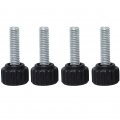 4pcs M6 X 20mm Metric Male Knurled Clamping Knob Grip Thumb Screws Plastic Threaded Hand Screw For Saws Drilling Machines 