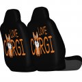 Fehuew Love Corgi Dog Letter 2 Pcs Car Seat Covers Set Vehicle Front Protector Auto Interior Accessories Protetors Mat