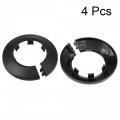 Uxcell 40mm Pipe Cover Decoration Pp Plastic Water Escutcheon Black 4pcs