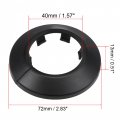 Uxcell 40mm Pipe Cover Decoration Pp Plastic Water Escutcheon Black 4pcs