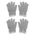 Cut Resistant Safety Gloves Level 5 Protection Medium Size 2 Pair Food Grade Abrasion Working For Kitchen And Outdoor Use 
